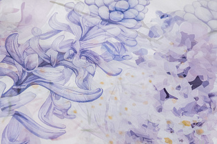 Комплект постельного белья "Фиори" сиренево-белый 220х200см с наволочками 50х70см