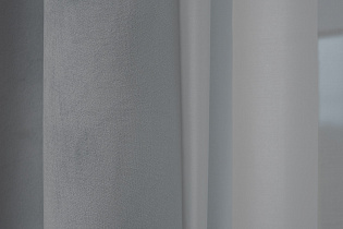 Портьера Шелк (Silky) 300х260см димаут голубая 3 (превью)