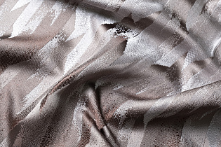 Ткань портьерная Каскад (Cascada) с коричневым