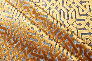 Ткань портьерная/мебельная ГЕОМЕТРИЯ (LATTICE) оранжевая