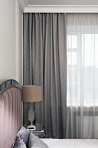 Портьера Gloss 275х260см серая