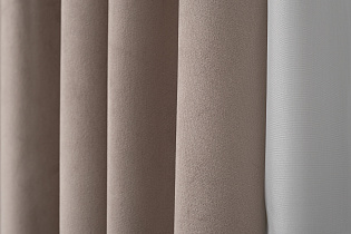 Портьера Silky 275х260см димаут бежевая