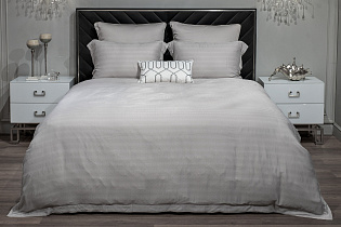 Комплект постельного белья «Гарда» семейный 145х210см бамбук серый 1 (превью)