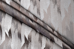 Ткань портьерная Каскад (Cascada) с коричневым