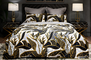 Комплект из 2х наволочек «Тропики» 50х70см золото/серый 4 (превью)