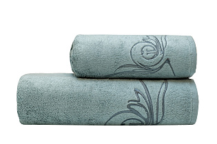 Полотенце «Лирика» 70*140 голубое 1 (превью)