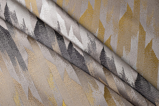 Ткань портьерная CASCADA с золотым