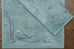 Полотенце «Лирика» 70*140 голубое 5 (превью)