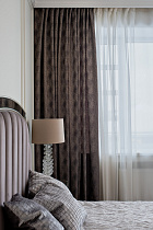 Портьера Фиджи (FIJI) 275х260см коричневая