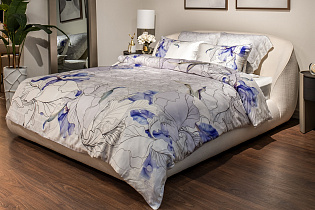 Комплект постельного белья "Ирисы" тенсель 220х200см с наволочками 50х70см