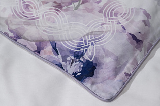 Комплект постельного белья "Фиори" сиренево-белый 220х200см с наволочками 50х70см