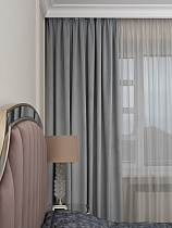 Портьера Силки (Silky) 300х260см димаут голубая