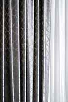 Портьера Тренто (Trento) 275х260см серая