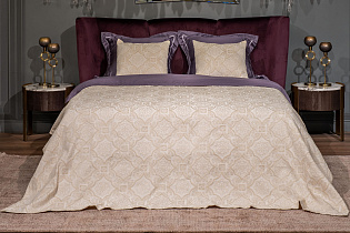 Наволочка декоративная «Тиара» 50х50см бежевая 4 (превью)