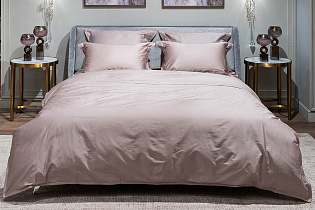 Пододеяльник сатиновый «Видение» 230х210см пудреная роза 1 (превью)