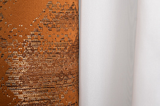 Портьера Бромли (Bromley) 275х260см оранжевая