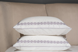 Комплект из 2х наволочек «Фиори» 50х70см сиренево-белый 1 (превью)