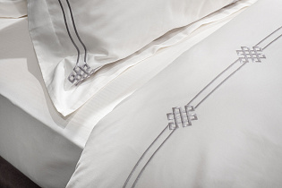 Комплект постельного белья «Арктик» с вышивкой семейный 145х210см серый 5 (превью)