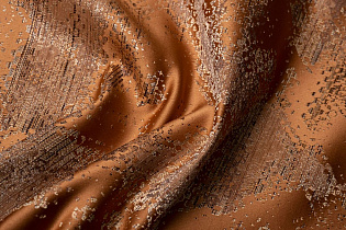 Ткань портьерная БРОМЛИ (BROMLEY) оранжевая