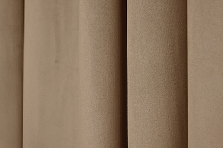 Портьера Шелк (Silky) 275х260см димаут бежевая 2 (превью)