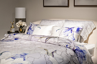 Комплект постельного белья "Ирисы" тенсель 145х210см (2шт) с наволочками 50х70см