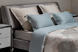 Пододеяльник "Нувола" 145х210см бирюзовый с принтом