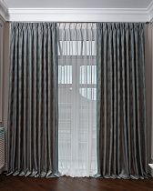 Портьера Фиджи (FIJI) 275х260см бирюзовая